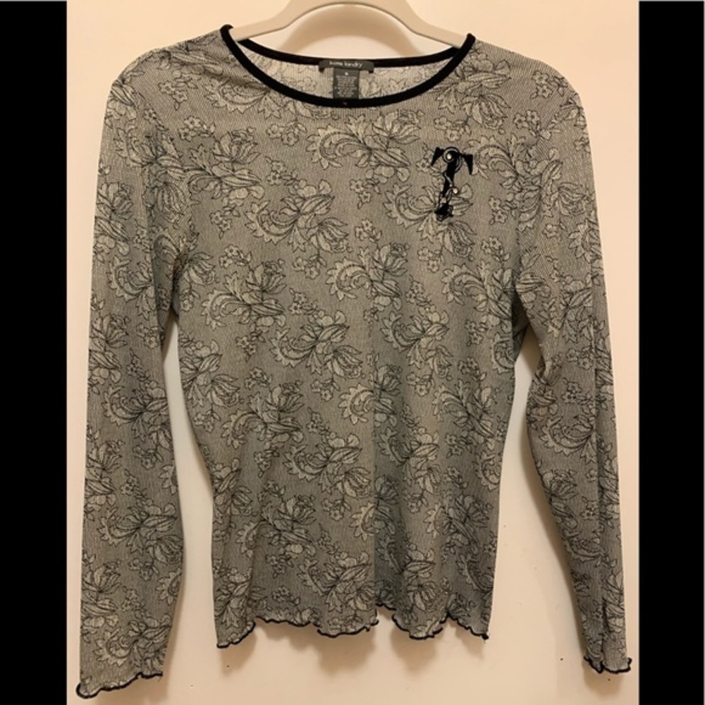 Kate Landry Long Sleeve Top Size Small